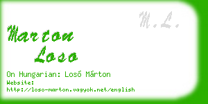 marton loso business card