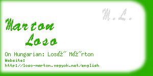 marton loso business card